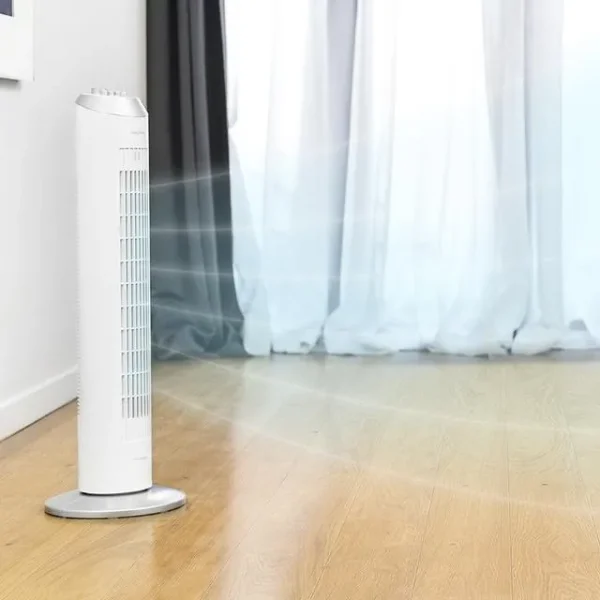 Imagen 3 Ventilador de torre EnergySilence 8090 Skyline de 60 W y 84 cm. Dispone de 3 velocidades, oscilación automática y motor de cobre para un frescor duradero.