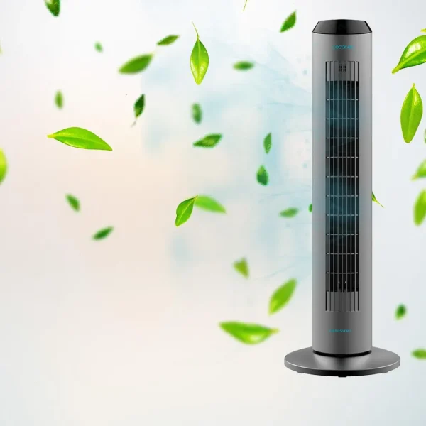 Imagen 3 Ventilador de torre EnergySilence 8190 Skyline Ionic de 60 W con ionizador, mando a distancia y temporizador de 8 horas para un aire fresco y purificado.