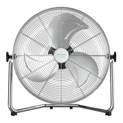 Ventilador industrial Cecotec EnergySilence 5000 Pro con acabado cromado y tres aspas metálicas de 51 cm