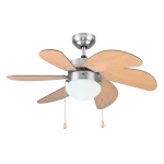 Ventilador de techo EnergySilence Aero 350 con aspas reversibles acabado madera y blanco