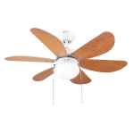 Ventilador de techo Cecotec EnergySilence Aero 360 con luz y aspas reversibles blanco y madera