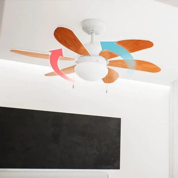 Imagen 4 Ventilador de techo EnergySilence Aero 360 de 50 W con luz. 6 aspas reversibles de 91 cm, 3 velocidades y función invierno para climatización eficiente.