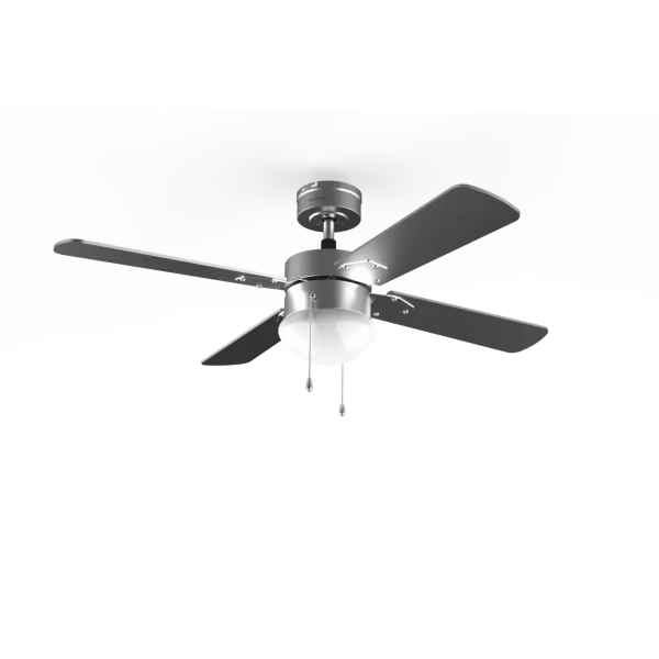 Ventilador de techo EnergySilence Aero 450 vista frontal aspas blancas y luz