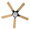 Imagen 3 Ventilador de techo de 52” con luz LED y motor de 60 W. Ofrece 5 aspas reversibles, 3 velocidades y función invierno para climatización eficiente todo el año.