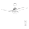 Ventilador de techo EnergySilence Aero 460 blanco con luz LED y mando a distancia vista frontal