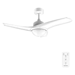 Ventilador de techo EnergySilence Aero 460 blanco con luz LED y mando a distancia vista frontal