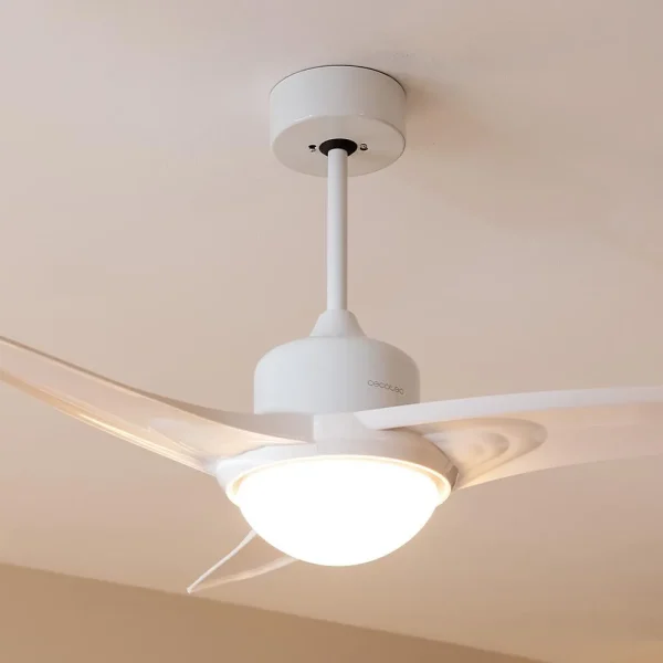 Imagen 6 Ventilador de techo de 106 cm con luz LED, motor de 49 W y 3 aspas. Incluye mando a distancia, temporizador y función verano-invierno para climatización.