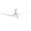 Ventilador de techo EnergySilence Aero 550 blanco con luz LED encendida y aspas en movimiento