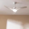 Imagen 3 Ventilador de techo EnergySilence Aero 550 de 60 W y 132 cm. Motor silencioso, 3 aspas, luz LED, mando a distancia y función verano/invierno en color blanco.