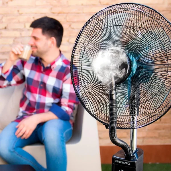 Imagen 2 Ventilador nebulizador EnergySilence 590 Freshessence de 90 W con 5 aspas, depósito de 3L y motor de cobre para un frescor máximo y duradero en el hogar.