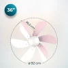 Imagen 3 Ventilador de techo EnergySilence Aero 3600 Vision Purple de 92 cm y 50 W. Luz integrada, 6 aspas reversibles, 3 velocidades y función invierno para el hogar.
