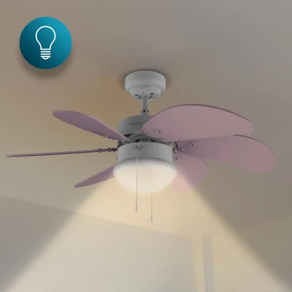 Imagen 4 Ventilador de techo EnergySilence Aero 3600 Vision Purple de 92 cm y 50 W. Luz integrada, 6 aspas reversibles, 3 velocidades y función invierno para el hogar.