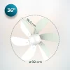 Imagen 4 Ventilador de techo EnergySilence Aero 3600 Vision Mint de 50 W y 92 cm. 6 aspas reversibles, lámpara, 3 velocidades y función verano/invierno.