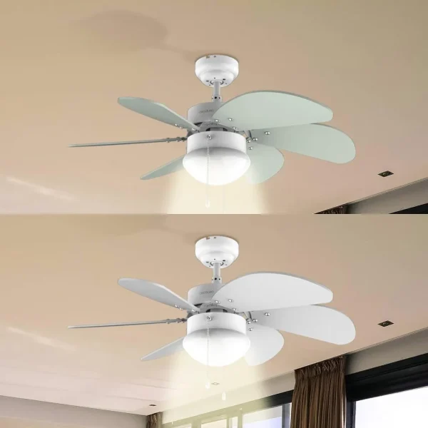 Imagen 8 Ventilador de techo EnergySilence Aero 3600 Vision Mint de 50 W y 92 cm. 6 aspas reversibles, lámpara, 3 velocidades y función verano/invierno.