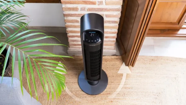 Imagen 5 Ventilador de torre EnergySilence 9150 SkyLine Ionic Connected de 60W con ionizador, control Wi-Fi, 3 velocidades y oscilación automática para un aire puro.