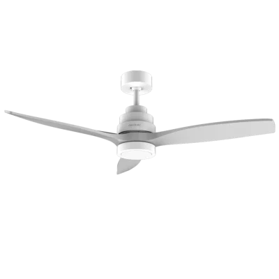 Ventilador de techo EnergySilence Aero 5200 White Design vista frontal aspas grises