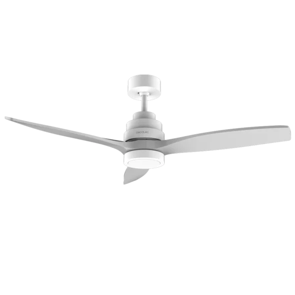 Ventilador de techo EnergySilence Aero 5200 White Design vista frontal aspas grises