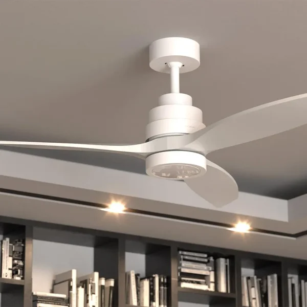 Imagen 4 Ventilador de techo con motor DC de 40 W, luz LED y mando a distancia. Silencioso, 132 cm de diámetro y función verano/invierno para máxima eficiencia.