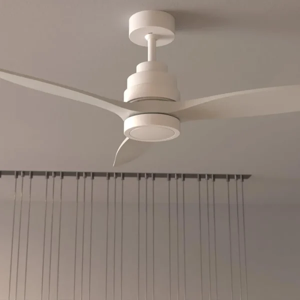 Imagen 6 Ventilador de techo con motor DC de 40 W, luz LED y mando a distancia. Silencioso, 132 cm de diámetro y función verano/invierno para máxima eficiencia.