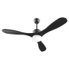 Imagen 2 Ventilador de techo de 52 pulgadas con motor DC de 35 W y acabado gris. Integra luz LED, mando a distancia, temporizador y sistema de inversión de giro.