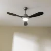Imagen 4 Ventilador de techo de 52 pulgadas con motor DC de 35 W y acabado gris. Integra luz LED, mando a distancia, temporizador y sistema de inversión de giro.