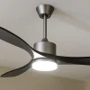 Imagen 7 Ventilador de techo de 52 pulgadas con motor DC de 35 W y acabado gris. Integra luz LED, mando a distancia, temporizador y sistema de inversión de giro.
