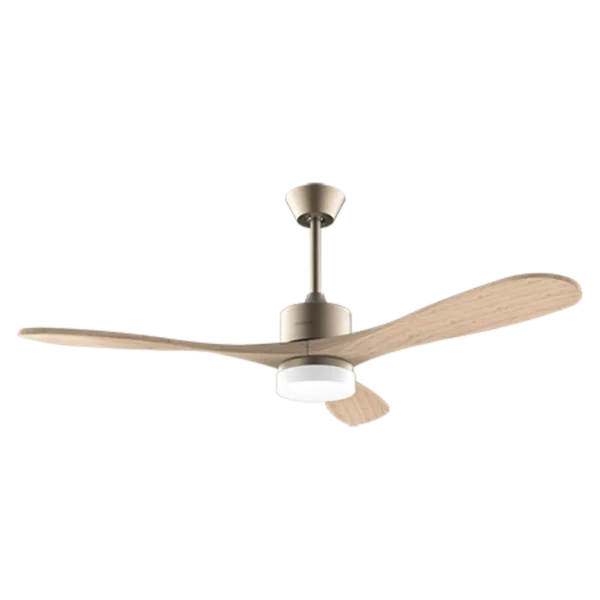 Ventilador de techo EnergySilence Aero 5290 Golden Pro con luz LED y aspas acabado madera
