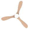Imagen 3 Ventilador de techo con motor DC de 35 W y 52". Acabado dorado, luz LED, 5 velocidades, mando a distancia y función invierno para climatización eficiente.