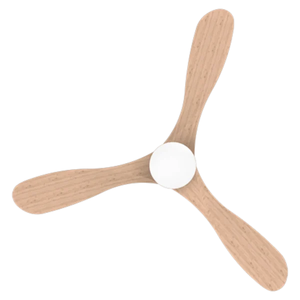 Imagen 3 Ventilador de techo con motor DC de 35 W y 52". Acabado dorado, luz LED, 5 velocidades, mando a distancia y función invierno para climatización eficiente.