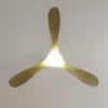 Imagen 6 Ventilador de techo con motor DC de 35 W y 52". Acabado dorado, luz LED, 5 velocidades, mando a distancia y función invierno para climatización eficiente.