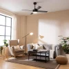 Imagen 5 Ventilador de techo EnergySilence Aero 5200 Black Line de 52" con luz LED, motor de cobre de 60 W, 4 aspas y mando a distancia para máximo confort y silencio.