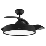 Ventilador de techo con aspas retráctiles EnergySilence Aero 4280 Invisible Black con luz LED
