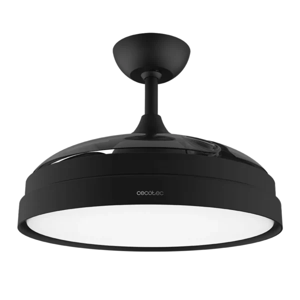 Imagen 2 Ventilador de techo con aspas retráctiles y luz LED de 3 tonos. Motor de 40 W silencioso, diámetro de 106 cm, temporizador y función verano-invierno.