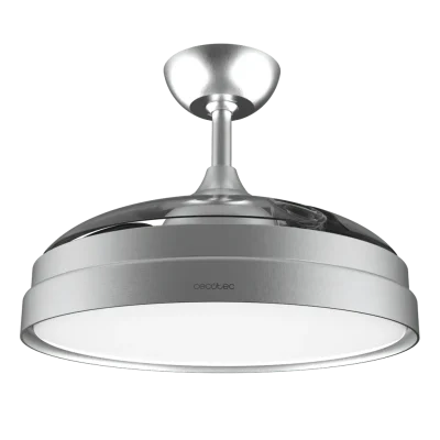 Ventilador de techo aspas retráctiles Cecotec EnergySilence Aero 4280 Invisible Steel acabado acero inoxidable