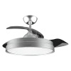 Imagen 3 Ventilador de techo con aspas retráctiles, motor de 40 W y luz LED. Diámetro 106 cm, temporizador, 3 tonos de luz y función verano/invierno con mando.