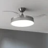 Imagen 7 Ventilador de techo con aspas retráctiles, motor de 40 W y luz LED. Diámetro 106 cm, temporizador, 3 tonos de luz y función verano/invierno con mando.