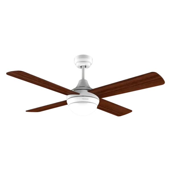 Imagen 2 Ventilador de techo de 42” y 55 W con luz LED integrada. Mando a distancia, temporizador, 3 velocidades y función verano/invierno con aspas reversibles.
