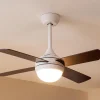 Imagen 7 Ventilador de techo de 42” y 55 W con luz LED integrada. Mando a distancia, temporizador, 3 velocidades y función verano/invierno con aspas reversibles.
