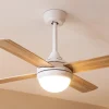 Imagen 7 Ventilador de techo con motor DC de 40 W, luz LED y 42 pulgadas. Silencioso, con mando a distancia, temporizador, 6 velocidades y función verano/invierno.