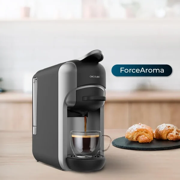 Imagen 6 Cafetera multi-cápsula 3 en 1 compatible con Nespresso, Dolce Gusto y café molido. Diseño ultra compacto de 19 bares para un espresso perfecto.