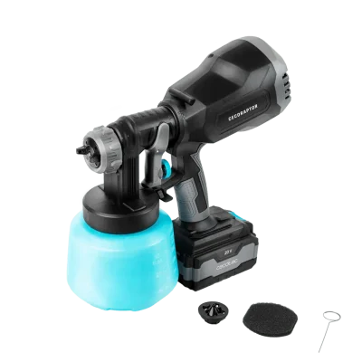 Pistola de pintura sin cables CecoRaptor Perfect Color 4020 Ultra con depósito de 1000 ml y batería de 20V