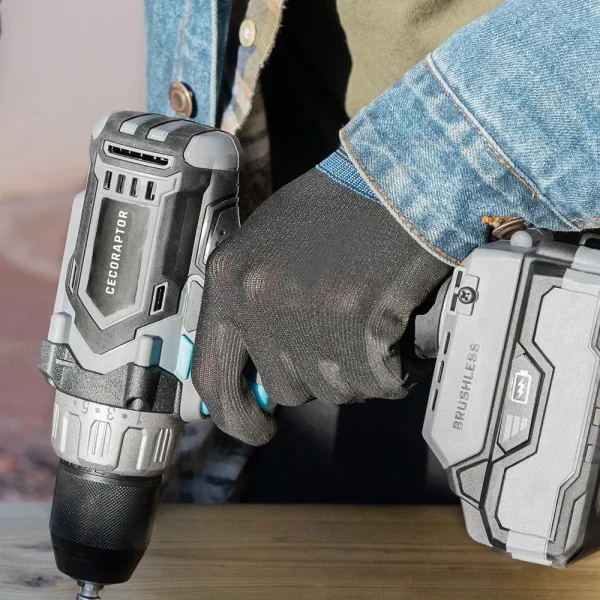 Imagen 5 Taladro atornillador CecoRaptor Perfect Drill 4020 Brushless Ultra con batería de 20V y 4000 mAh, motor sin escobillas, 46 Nm de torque y 2000 rpm de velocidad.