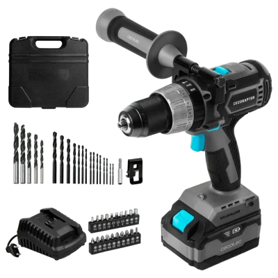 Taladro percutor inalámbrico CecoRaptor Perfect ImpactDrill 4020 Brushless Ultra de 20V con batería de 4000 mAh