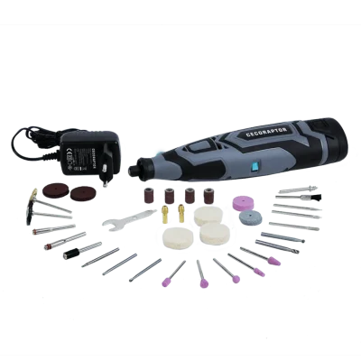 Multiherramienta rotativa CecoRaptor Perfect Polish&Sand 1200 Ultra con maletín de accesorios y batería de 12V