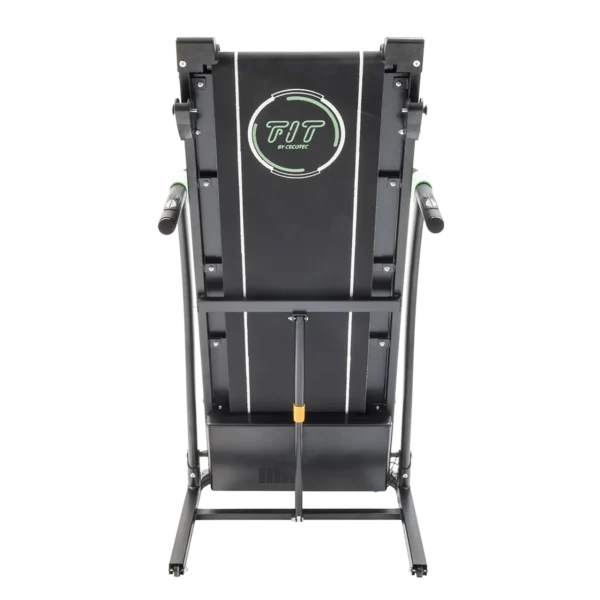 Imagen 4 Cinta de correr eléctrica plegable RunnerFit Sprint con pulsómetro, pantalla LED y 12 programas. Alcanza 14 km/h y soporta hasta 120 kg para entreno seguro.