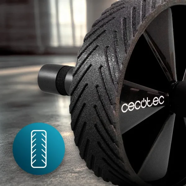 Imagen 6 Rueda abdominal Cecotec DrumFit AB Wheel ideal para ejercitar el core. Diseño con recubrimiento de goma, agarres antideslizantes y esterilla de goma EVA.