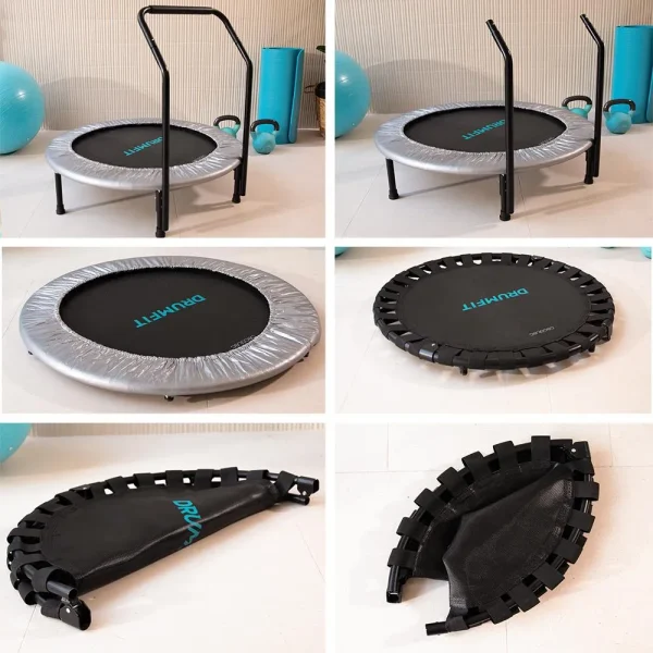 Imagen 4 Trampolín de fitness DrumFit Jump 920 de Cecotec con 92 cm de diámetro y base de 6 patas. Soporta hasta 100 kg, ideal para entrenamientos cardiovasculares.