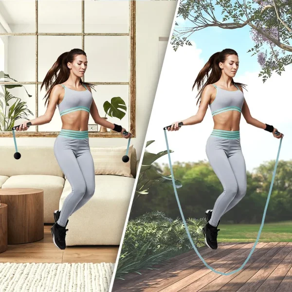 Imagen 3 Cuerda de saltar inteligente DrumFit SmartComba 3000 Connected de Cecotec. Diseño compacto, cuerda intercambiable, contador preciso y conectividad con App.
