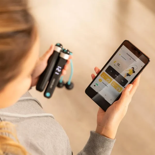 Imagen 4 Cuerda de saltar inteligente DrumFit SmartComba 3000 Connected de Cecotec. Diseño compacto, cuerda intercambiable, contador preciso y conectividad con App.