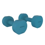 Par de mancuernas de 5 kg Cecotec DrumFit 500 DoubleNeo con diseño hexagonal y recubrimiento de neopreno